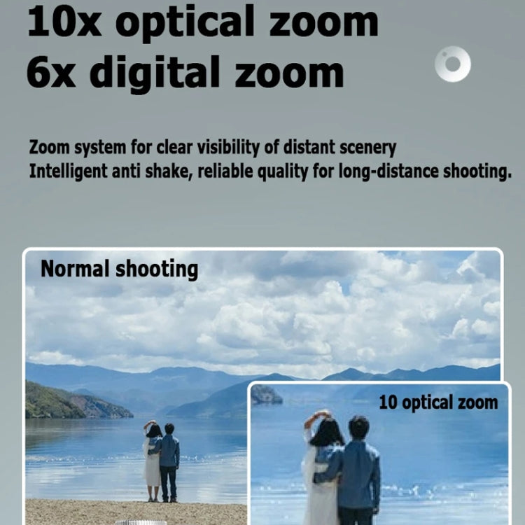 4K HD Optical Zoom Digital Camera 60MP Dual Screen Selfie Camera, No Memory, Black, White, Silver 4K HD Optical Zoom Digital Camera 60MP Dual Screen Selfie Camera, No Memory, Black, White, Silver